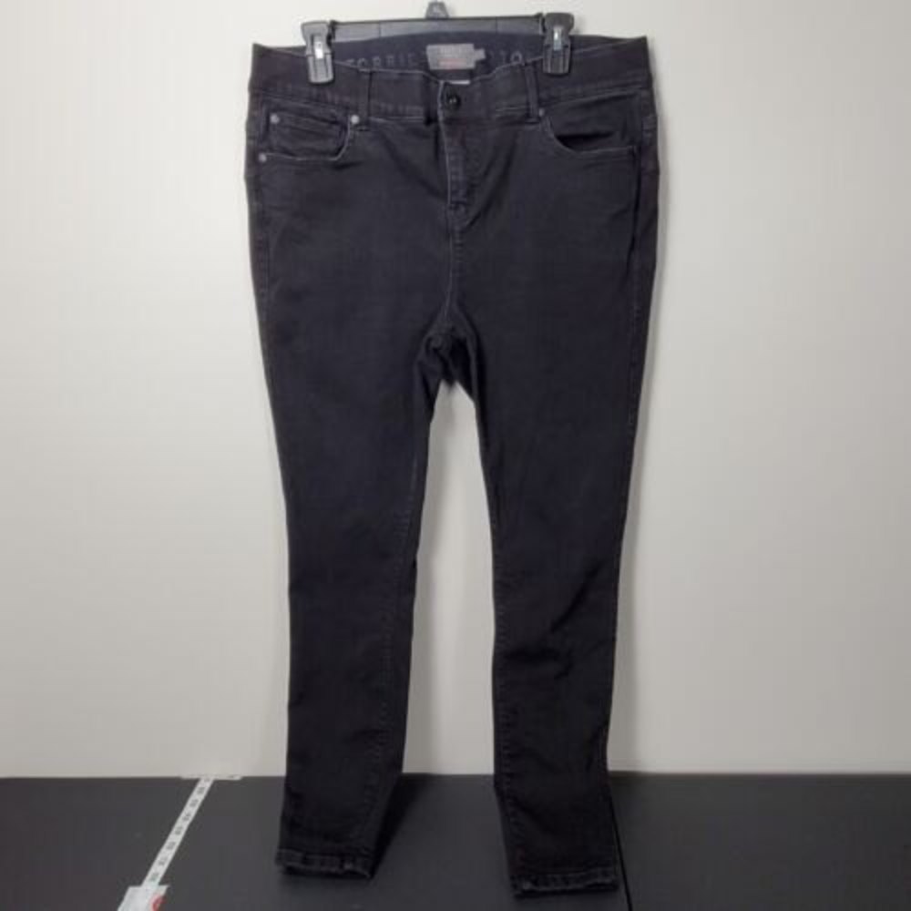 Torrid Women's Bombshell Skinny Button Fly Black Denim Jean Pants 16R